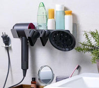 Wandhalterung für Dyson Haartrockner – Klebe- oder Schraubmontage, kompakter Düsenorganizer, Right Rose Gold, Left Black, Right Black, Left Silver, Right Silver