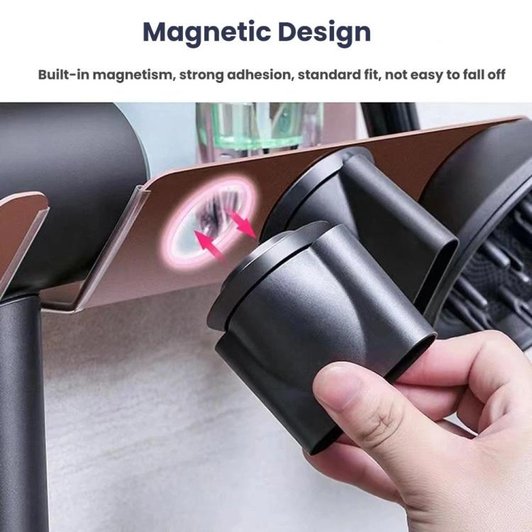 Wandhalterung für Dyson Haartrockner – Klebe- oder Schraubmontage, kompakter Düsenorganizer, Right Rose Gold, Left Black, Right Black, Left Silver, Right Silver