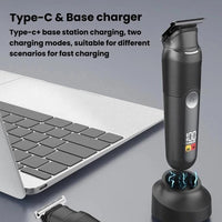 YJ-102 5-in-1 Multifunktions-Haartrimmer für Herren mit Licht, IPX6 wasserdicht, zum Trimmen von Haaren und Nase, YJ-102