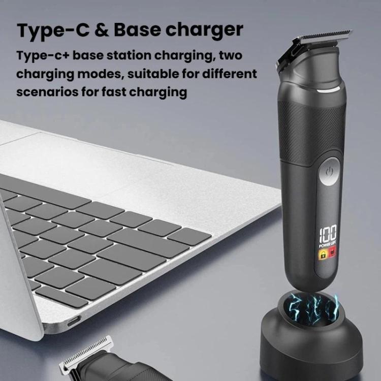 YJ-102 5-in-1 Multifunktions-Haartrimmer für Herren mit Licht, IPX6 wasserdicht, zum Trimmen von Haaren und Nase, YJ-102