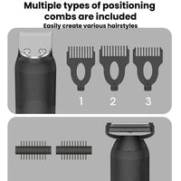 YJ-102 5-in-1 Multifunktions-Haartrimmer für Herren mit Licht, IPX6 wasserdicht, zum Trimmen von Haaren und Nase, YJ-102