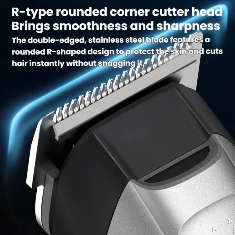 5-in-1 Multifunktions-Haarschneider mit LED-Licht, IPX6 wasserdicht, Haartrimmer & Nasenhaartrimmer, With LED Light