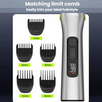 5-in-1 Multifunktions-Haarschneider mit LED-Licht, IPX6 wasserdicht, Haartrimmer & Nasenhaartrimmer, With LED Light