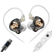 KZ EDZ Ultrabreitband-Dynamiktreiber mit großem Hub und zweistufigem Dämpfungssystem, 1,2 m langes kabelgebundenes Headset, Black 3.5mm, Black 3.5mm With Mic, Black Type-C Sound Card, White 3.5mm, White 3.5mm With Mic, White Type-C Sound Card