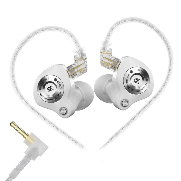 KZ EDZ Ultrabreitband-Dynamiktreiber mit großem Hub und zweistufigem Dämpfungssystem, 1,2 m langes kabelgebundenes Headset, Black 3.5mm, Black 3.5mm With Mic, Black Type-C Sound Card, White 3.5mm, White 3.5mm With Mic, White Type-C Sound Card