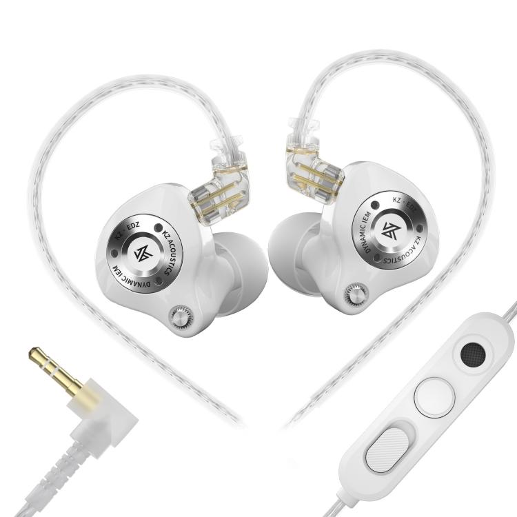 KZ EDZ Ultrabreitband-Dynamiktreiber mit großem Hub und zweistufigem Dämpfungssystem, 1,2 m langes kabelgebundenes Headset, Black 3.5mm, Black 3.5mm With Mic, Black Type-C Sound Card, White 3.5mm, White 3.5mm With Mic, White Type-C Sound Card