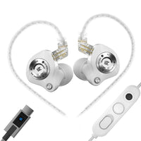 KZ EDZ Ultrabreitband-Dynamiktreiber mit großem Hub und zweistufigem Dämpfungssystem, 1,2 m langes kabelgebundenes Headset, Black 3.5mm, Black 3.5mm With Mic, Black Type-C Sound Card, White 3.5mm, White 3.5mm With Mic, White Type-C Sound Card