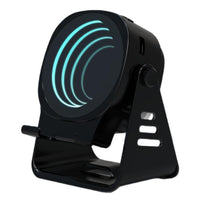 Kabelloser Induktionslautsprecher mit Handyhalterung, multifunktionaler Bluetooth-Desktop-Lautsprecher mit Nachtlicht