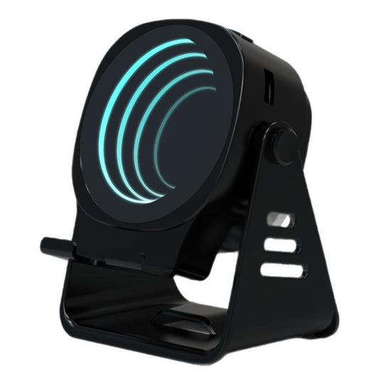 Kabelloser Induktionslautsprecher mit Handyhalterung, multifunktionaler Bluetooth-Desktop-Lautsprecher mit Nachtlicht