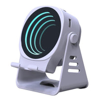 Kabelloser Induktionslautsprecher mit Handyhalterung, multifunktionaler Bluetooth-Desktop-Lautsprecher mit Nachtlicht