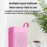 Mini-Retro-Bluetooth-Lautsprecher mit RGB-Beleuchtung, TF-Karten- und USB-Anschluss, Desktop-Audio