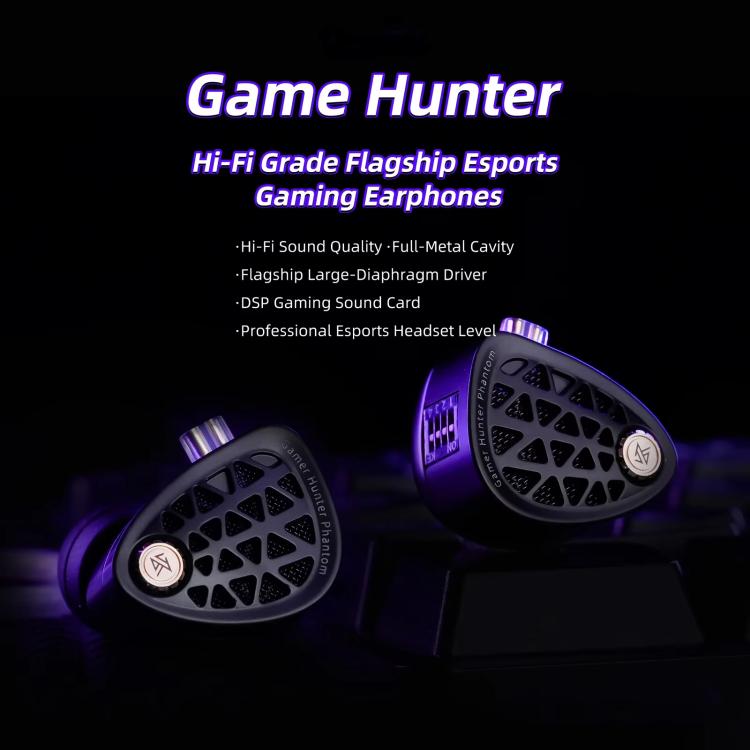 KZ Phantom Hi-Fi-Gaming-Kopfhörer mit 1,2 m Kabellänge, 3.5mm Standard, 3.5mm With Mic, Type-C Sound Card