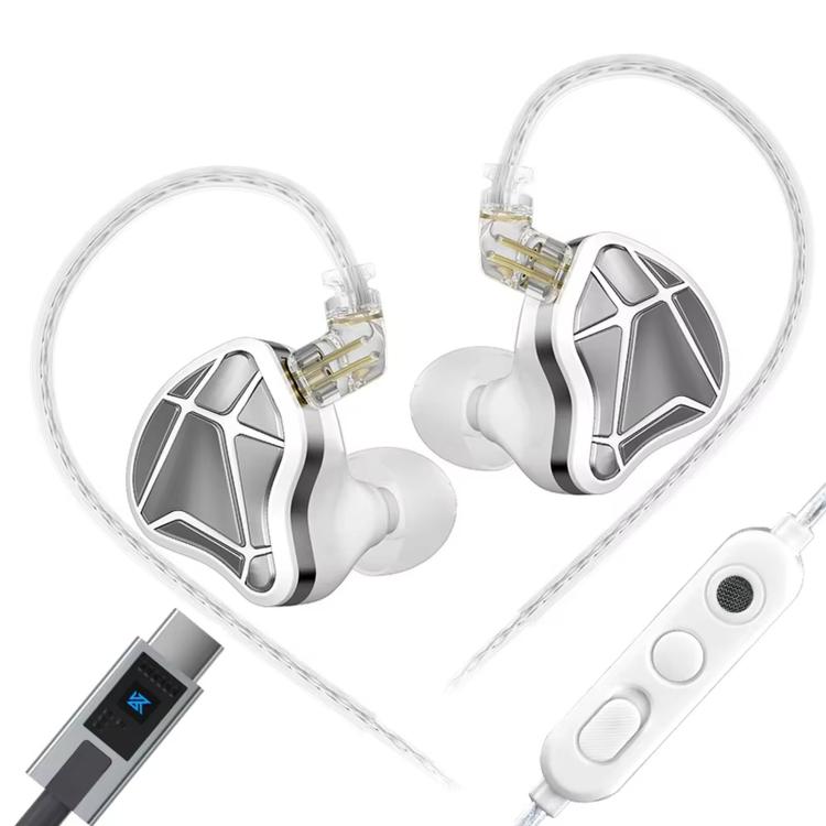 KZ Axas FPS 1,2 m kabelgebundene Gaming-Kopfhörer, 3.5mm Standard White, 3.5mm With Mic White, Type-C Sound Card White, 3.5mm Standard Black, 3.5mm With Mic Black, Type-C Sound Card Black