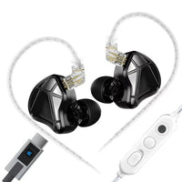 KZ Axas FPS 1,2 m kabelgebundene Gaming-Kopfhörer, 3.5mm Standard White, 3.5mm With Mic White, Type-C Sound Card White, 3.5mm Standard Black, 3.5mm With Mic Black, Type-C Sound Card Black