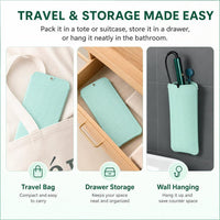 Hitzebeständige Silikonmatte für Lockenstab und Glätteisen, 2-in-1 Reise-Organizer für heiße Haarstylinggeräte, rutschfeste, doppelseitige Schutzmatte für die Arbeitsfläche, ideal für Haarglätter