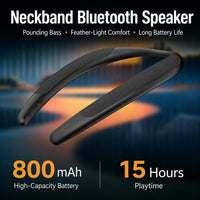 Kabelloser Bluetooth-Lautsprecher im Nackenbügel-Design, tragbarer Lautsprecher für Outdoor-Sportarten wie Laufen