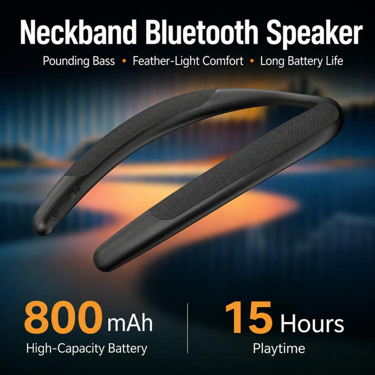 Kabelloser Bluetooth-Lautsprecher im Nackenbügel-Design, tragbarer Lautsprecher für Outdoor-Sportarten wie Laufen