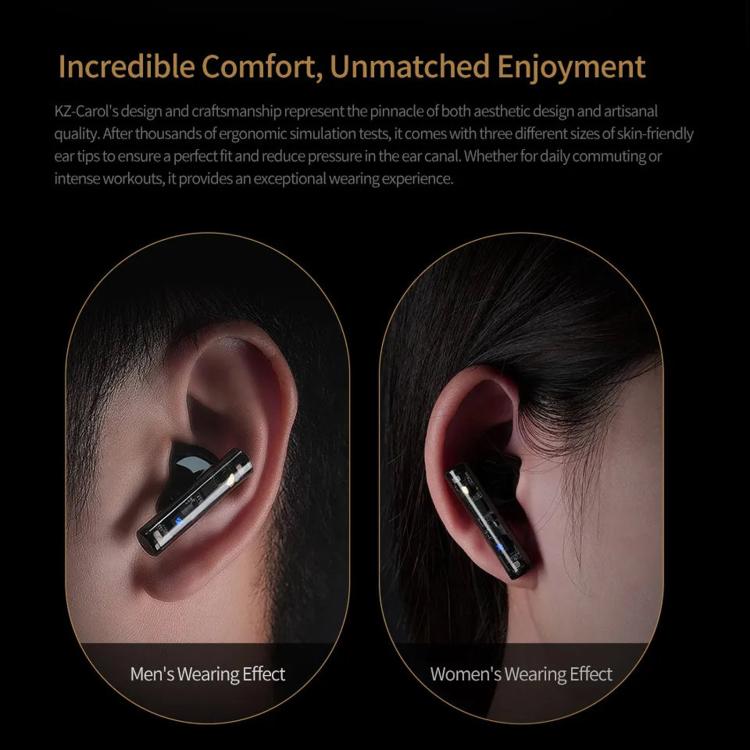 KZ-Carol Bluetooth-Kopfhörer mit aktiver Geräuschunterdrückung, Hi-Fi-ANC-Geräuschunterdrückung, TWS-Ohrhörer, Carol