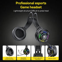 T-WOLF H140 Gaming-Headset mit Mikrofon, 7.1 Surround-Sound, kabelgebunden, mit RGB-Beleuchtung, H140
