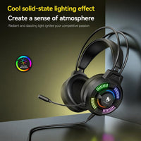 T-WOLF H140 Gaming-Headset mit Mikrofon, 7.1 Surround-Sound, kabelgebunden, mit RGB-Beleuchtung, H140