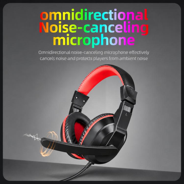 T-WOLF H150 Gaming-Headset mit zwei 3,5-mm-Klinkensteckern, Mikrofon, Over-Ear-Stereo-Kopfhörer mit Kabel und 40-mm-Lautsprechertreibern, H150