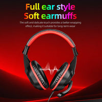 T-WOLF H150 Gaming-Headset mit zwei 3,5-mm-Klinkensteckern, Mikrofon, Over-Ear-Stereo-Kopfhörer mit Kabel und 40-mm-Lautsprechertreibern, H150