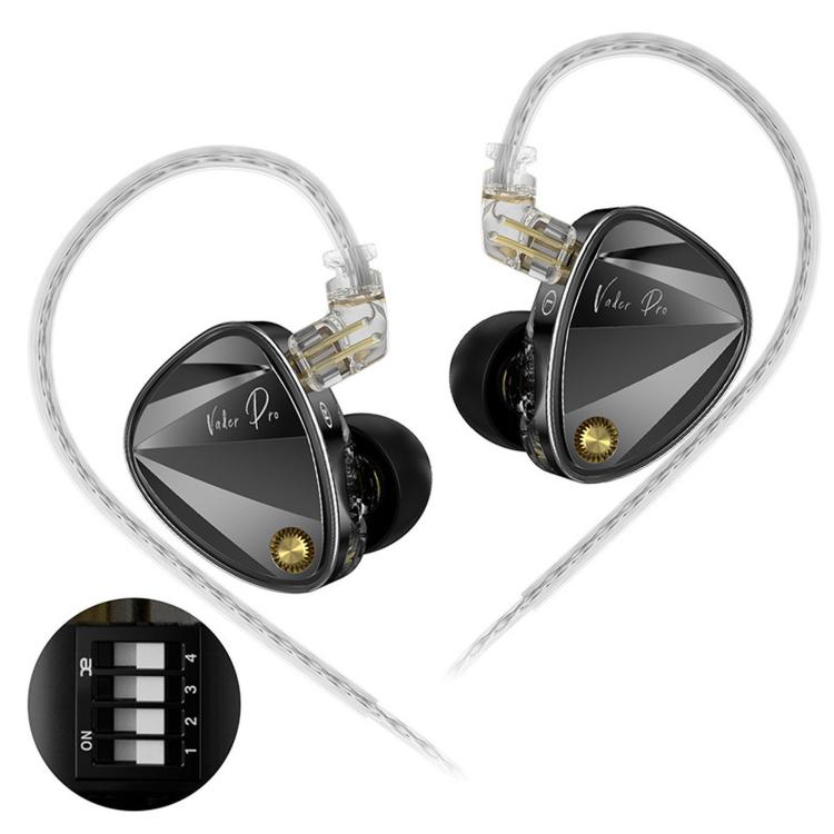 KZ Vader Pro HiFi Bass 6-Treiber Dynamische Musik In-Ear-Kopfhörer mit 1,2 m Kabellänge, HM Curve Standard, HM Curve With Mic, Bass Enhanced Standard, Bass Enhanced With Mic, HM Curve With Mic Type-C, Bass Enhanced With Mic Type-C