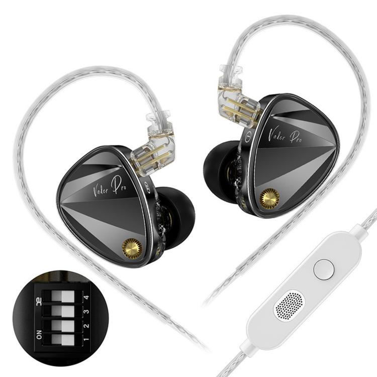 KZ Vader Pro HiFi Bass 6-Treiber Dynamische Musik In-Ear-Kopfhörer mit 1,2 m Kabellänge, HM Curve Standard, HM Curve With Mic, Bass Enhanced Standard, Bass Enhanced With Mic, HM Curve With Mic Type-C, Bass Enhanced With Mic Type-C