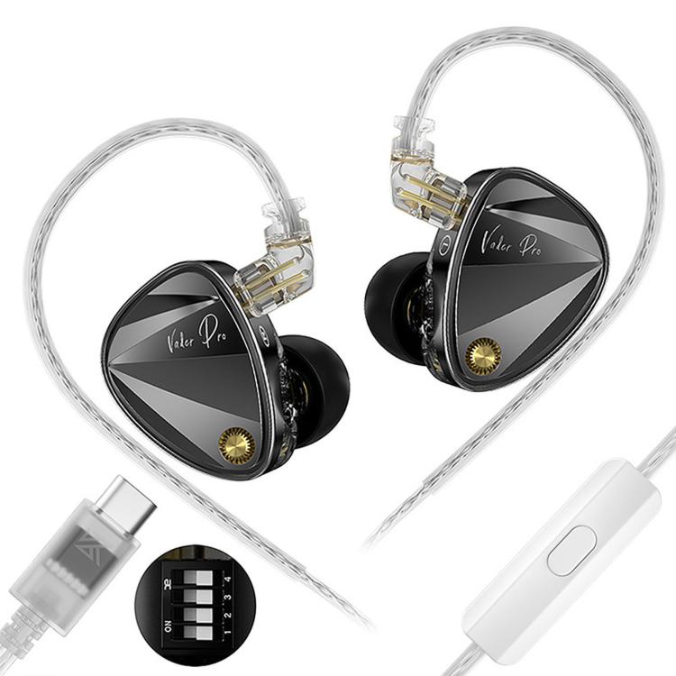 KZ Vader Pro HiFi Bass 6-Treiber Dynamische Musik In-Ear-Kopfhörer mit 1,2 m Kabellänge, HM Curve Standard, HM Curve With Mic, Bass Enhanced Standard, Bass Enhanced With Mic, HM Curve With Mic Type-C, Bass Enhanced With Mic Type-C