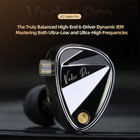 KZ Vader Pro HiFi Bass 6-Treiber Dynamische Musik In-Ear-Kopfhörer mit 1,2 m Kabellänge, HM Curve Standard, HM Curve With Mic, Bass Enhanced Standard, Bass Enhanced With Mic, HM Curve With Mic Type-C, Bass Enhanced With Mic Type-C