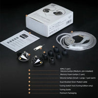 KZ Vader Pro HiFi Bass 6-Treiber Dynamische Musik In-Ear-Kopfhörer mit 1,2 m Kabellänge, HM Curve Standard, HM Curve With Mic, Bass Enhanced Standard, Bass Enhanced With Mic, HM Curve With Mic Type-C, Bass Enhanced With Mic Type-C