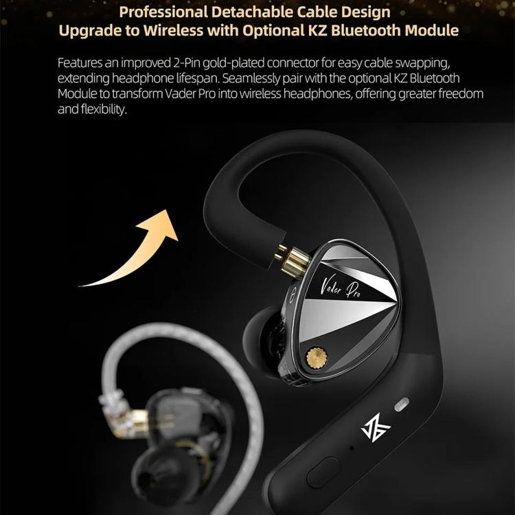 KZ Vader Pro HiFi Bass 6-Treiber Dynamische Musik In-Ear-Kopfhörer mit 1,2 m Kabellänge, HM Curve Standard, HM Curve With Mic, Bass Enhanced Standard, Bass Enhanced With Mic, HM Curve With Mic Type-C, Bass Enhanced With Mic Type-C