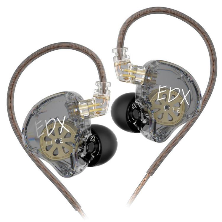 KZ-EDX Lite Dynamischer Ohrhörer mit internem Magnettreiber, 1,2 m Kabellänge, tiefe Bässe, abnehmbares Kabel, Musik- und Gaming-Ohrhörer, Translucent Gray Standard, Translucent Gray With Mic, Transparent Standard, Transparent With Mic                 ...