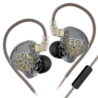 KZ-EDX Lite Dynamischer Ohrhörer mit internem Magnettreiber, 1,2 m Kabellänge, tiefe Bässe, abnehmbares Kabel, Musik- und Gaming-Ohrhörer, Translucent Gray Standard, Translucent Gray With Mic, Transparent Standard, Transparent With Mic                 ...