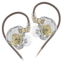 KZ-EDX Lite Dynamischer Ohrhörer mit internem Magnettreiber, 1,2 m Kabellänge, tiefe Bässe, abnehmbares Kabel, Musik- und Gaming-Ohrhörer, Translucent Gray Standard, Translucent Gray With Mic, Transparent Standard, Transparent With Mic                 ...
