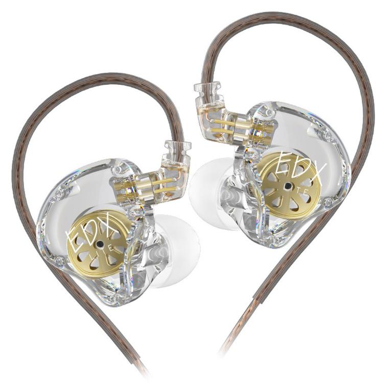 KZ-EDX Lite Dynamischer Ohrhörer mit internem Magnettreiber, 1,2 m Kabellänge, tiefe Bässe, abnehmbares Kabel, Musik- und Gaming-Ohrhörer, Translucent Gray Standard, Translucent Gray With Mic, Transparent Standard, Transparent With Mic                 ...