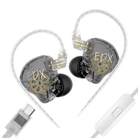 KZ-EDX Lite Dynamischer Ohrhörer mit internem Magnettreiber, 1,2 m Kabellänge, tiefe Bässe, abnehmbares Kabel, Musik- und Gaming-Ohrhörer, Translucent Gray Standard, Translucent Gray With Mic, Transparent Standard, Transparent With Mic                 ...