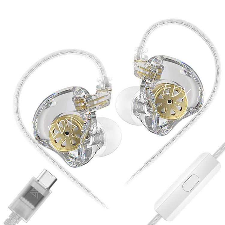 KZ-EDX Lite Dynamischer Ohrhörer mit internem Magnettreiber, 1,2 m Kabellänge, tiefe Bässe, abnehmbares Kabel, Musik- und Gaming-Ohrhörer, Translucent Gray Standard, Translucent Gray With Mic, Transparent Standard, Transparent With Mic                 ...