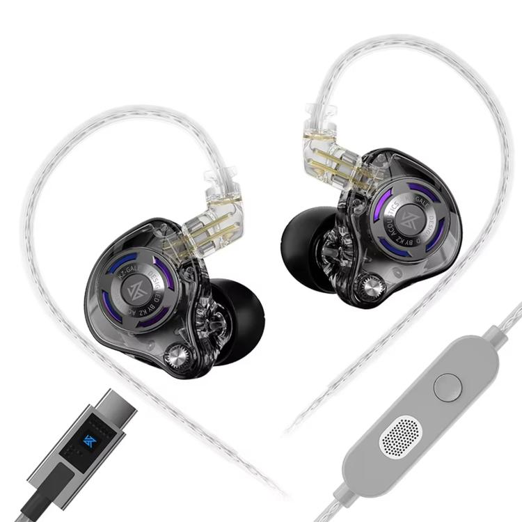 KZ-Gale HiFi 1,2 m Kabelgebundene Gaming-Kopfhörer, Black Standard 3.5mm, Black With Mic 3.5mm, White Standard 3.5mm, White With Mic 3.5mm, Black M2 Cable Sound Card Type-C, White M2 Cable Sound Card Type-C