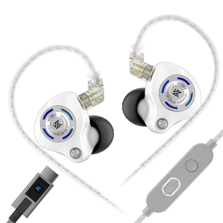 KZ-Gale HiFi 1,2 m Kabelgebundene Gaming-Kopfhörer, Black Standard 3.5mm, Black With Mic 3.5mm, White Standard 3.5mm, White With Mic 3.5mm, Black M2 Cable Sound Card Type-C, White M2 Cable Sound Card Type-C