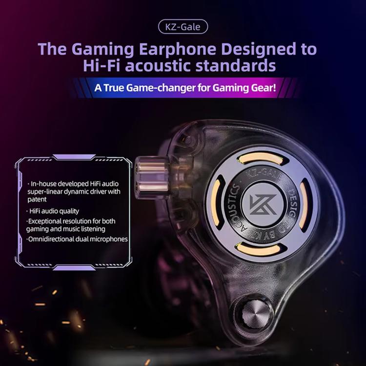 KZ-Gale HiFi 1,2 m Kabelgebundene Gaming-Kopfhörer, Black Standard 3.5mm, Black With Mic 3.5mm, White Standard 3.5mm, White With Mic 3.5mm, Black M2 Cable Sound Card Type-C, White M2 Cable Sound Card Type-C