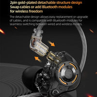 KZ-Gale HiFi 1,2 m Kabelgebundene Gaming-Kopfhörer, Black Standard 3.5mm, Black With Mic 3.5mm, White Standard 3.5mm, White With Mic 3.5mm, Black M2 Cable Sound Card Type-C, White M2 Cable Sound Card Type-C