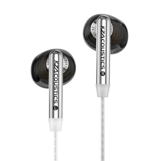 KZ-Duet Quad-Core Dual Dynamic Driver 1,2 m Kabelgebundene Ohrhörer, Black Standard 3.5mm, Black With Mic 3.5mm, White With Mic 3.5mm, Black Type-C Sound Card