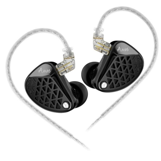 KZ-AM16 Kabelgebundene Ohrhörer mit dedizierten Tieftontreibern für Musik, Gaming und Hi-Fi (1,2 m), Balanced Standard 3.5mm, Balanced With Mic 3.5mm, Bass Enhanced Standard 3.5mm, Bass Enhanced With Mic 3.5mm, Balanced With Mic Type-C