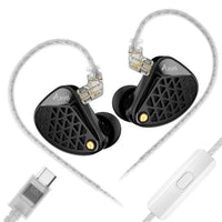 KZ-AM16 Kabelgebundene Ohrhörer mit dedizierten Tieftontreibern für Musik, Gaming und Hi-Fi (1,2 m), Balanced Standard 3.5mm, Balanced With Mic 3.5mm, Bass Enhanced Standard 3.5mm, Bass Enhanced With Mic 3.5mm, Balanced With Mic Type-C                 ...