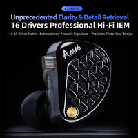 KZ-AM16 Kabelgebundene Ohrhörer mit dedizierten Tieftontreibern für Musik, Gaming und Hi-Fi (1,2 m), Balanced Standard 3.5mm, Balanced With Mic 3.5mm, Bass Enhanced Standard 3.5mm, Bass Enhanced With Mic 3.5mm, Balanced With Mic Type-C                 ...