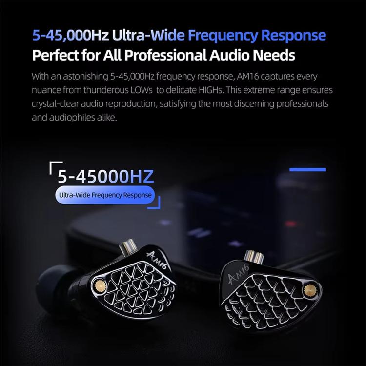 KZ-AM16 Kabelgebundene Ohrhörer mit dedizierten Tieftontreibern für Musik, Gaming und Hi-Fi (1,2 m), Balanced Standard 3.5mm, Balanced With Mic 3.5mm, Bass Enhanced Standard 3.5mm, Bass Enhanced With Mic 3.5mm, Balanced With Mic Type-C                 ...