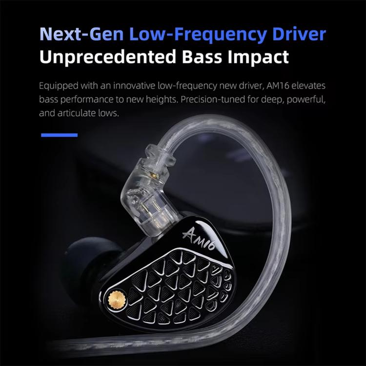 KZ-AM16 Kabelgebundene Ohrhörer mit dedizierten Tieftontreibern für Musik, Gaming und Hi-Fi (1,2 m), Balanced Standard 3.5mm, Balanced With Mic 3.5mm, Bass Enhanced Standard 3.5mm, Bass Enhanced With Mic 3.5mm, Balanced With Mic Type-C                 ...