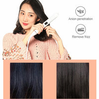 Haarglätter Eisen LED-Anzeige Keramikbeschichtungsplatte Ionischer Lockenstab, EU