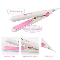 Mini Professional Hair Tools Glättende gewellte Reise-Glätteisen